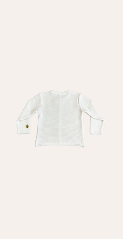 Cardigan Bordado Limão Siciliano Off White - Imagem 3