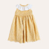 Vestido Gola Babado Amarelo