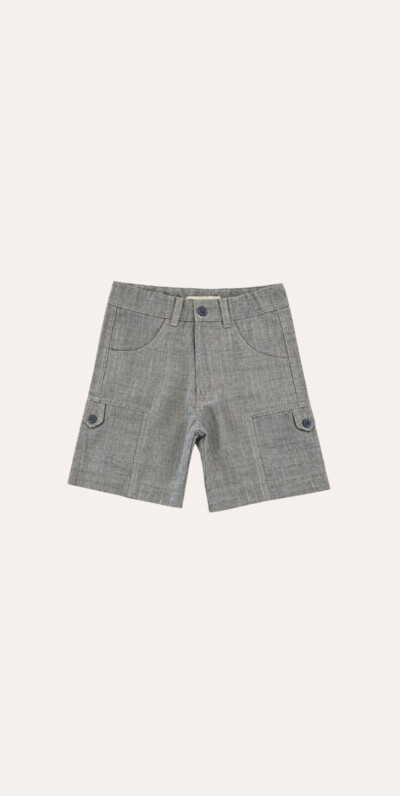 Bermuda Recorte Martingale Azul Jeans
