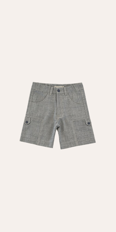 Bermuda Recorte Martingale Azul Jeans