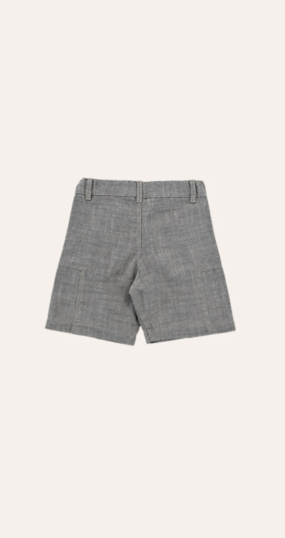 Bermuda Recorte Martingale Azul Jeans - Imagem 3