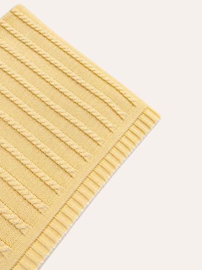 Manta Trançado Friso Amarelo - Imagem 2